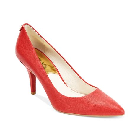 michael kors heels red|michael kors stiletto heel pumps.